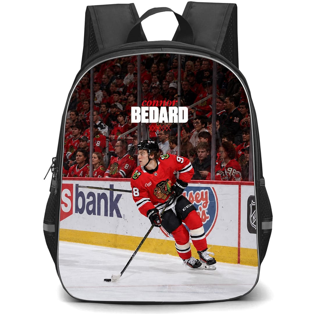 NHL Connor Bedard Backpack School Bag StudentPack - Connor Bedard Chicago Blackhawks Live Match Candid Poster