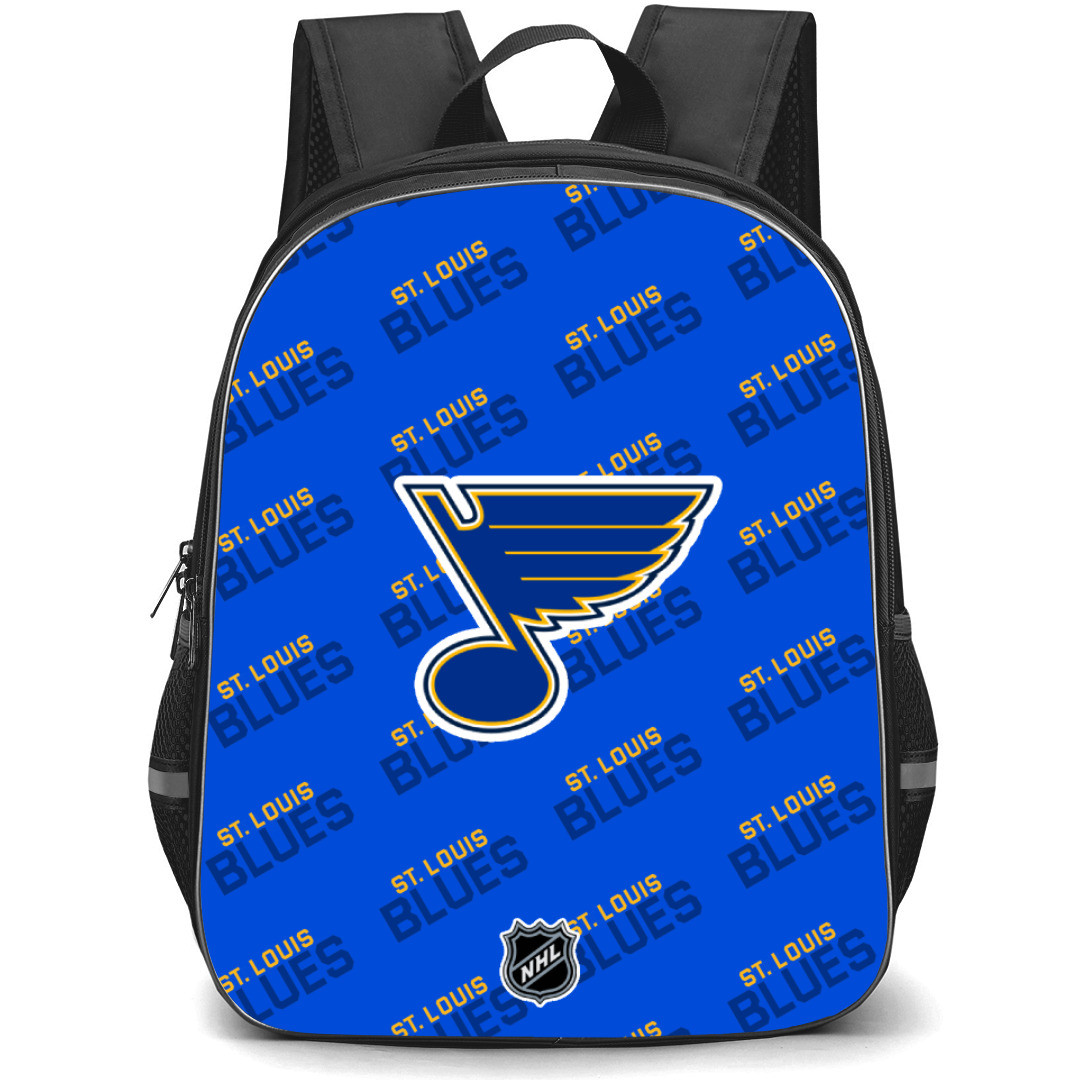 NHL St. Louis Blues Backpack StudentPack - St. Louis Blues Medley Monogram Wordmark