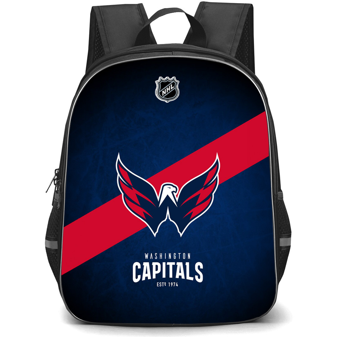 NHL Washington Capitals Backpack StudentPack - Team Logo On Red And Blue Background