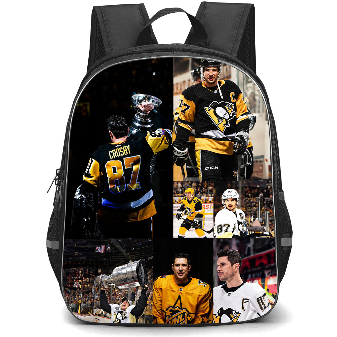 NHL Sidney Crosby Backpack School Bag StudentPack - Sidney Crosby Pittsburgh Penguins Legacy Collage Poster