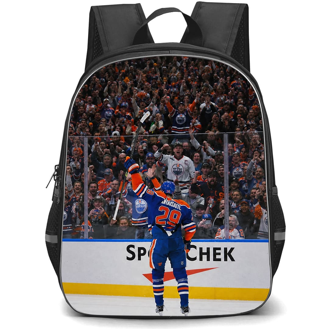 NHL Leon Draisaitl Backpack School Bag StudentPack - Leon Draisaitl Edmonton Oilers Fan Celebration Poster