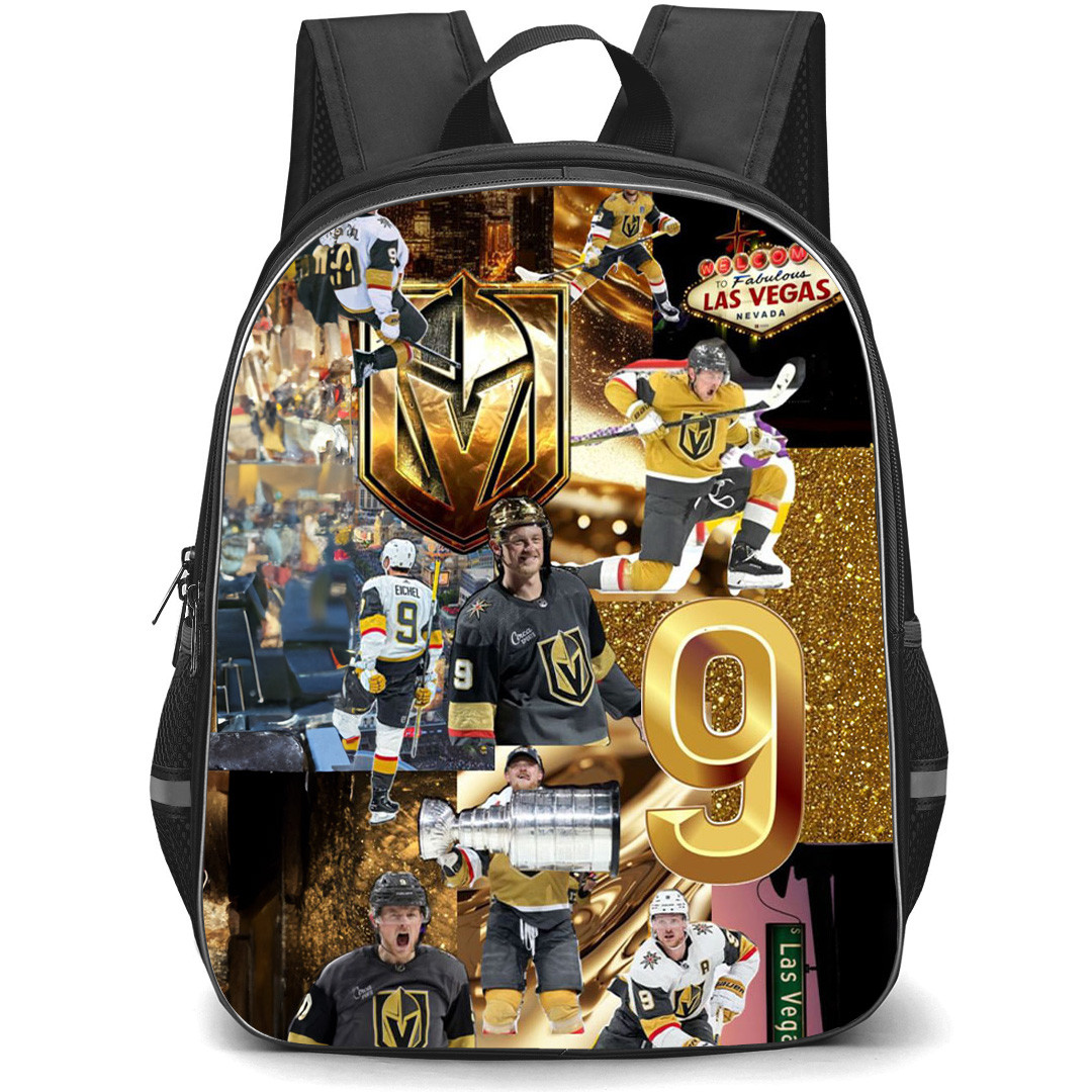 NHL Jack Eichel Backpack School Bag StudentPack - Jack Eichel Vegas Golden Knights Championship Collage Poster