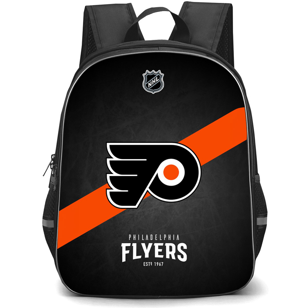 NHL Philadelphia Flyers Backpack StudentPack - Team Logo Stripe On Black Background