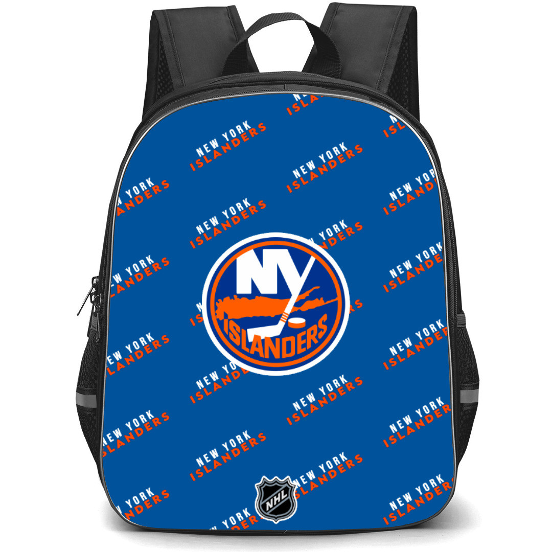 NHL New York Islanders Backpack StudentPack - New York Islanders Medley Monogram Wordmark