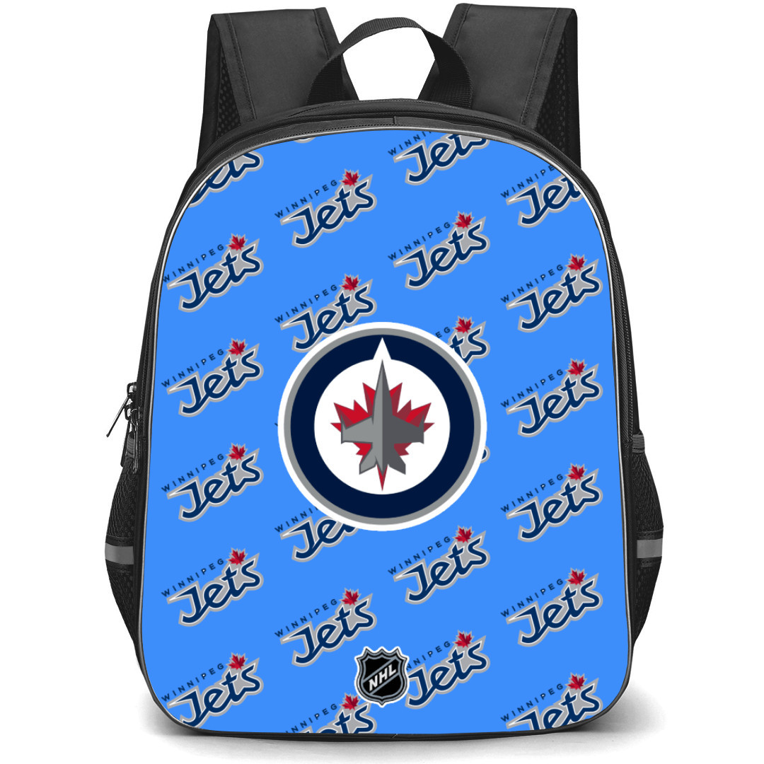 NHL Winnepeg Jets Backpack StudentPack - Winnepeg Jets Medley Monogram Wordmark