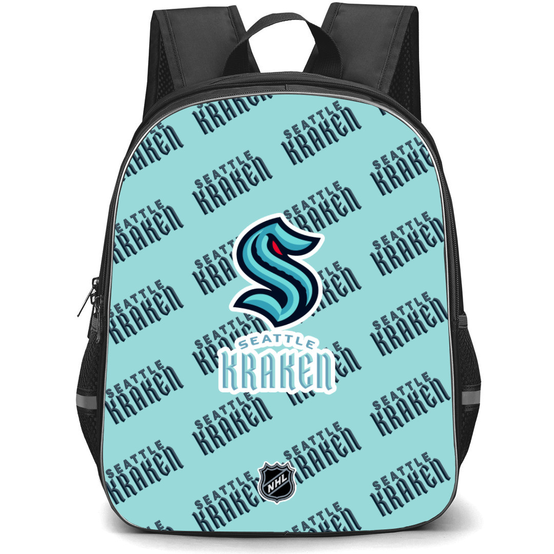 NHL Seattle Kraken Backpack StudentPack - Seattle Kraken Medley Monogram Wordmark