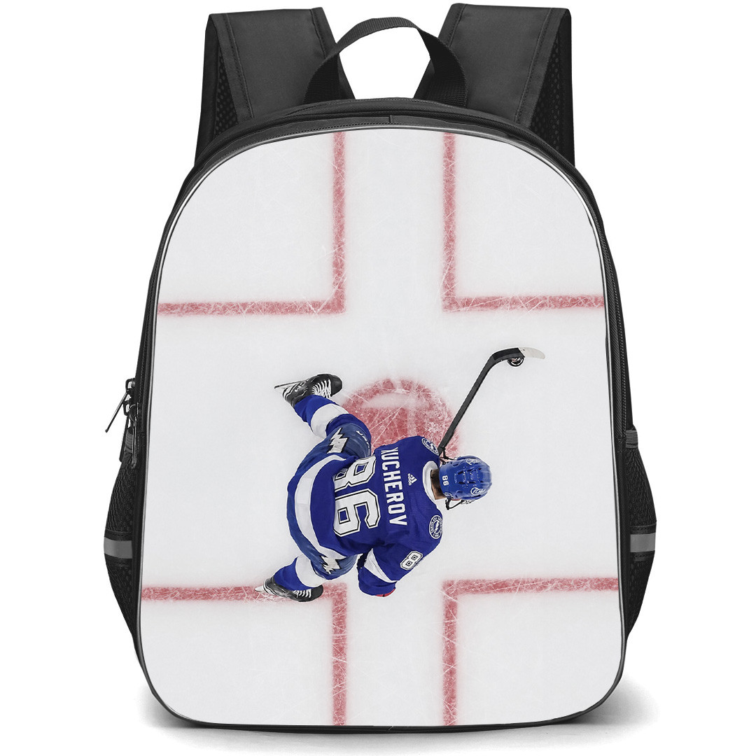 NHL Nikita Kucherov Backpack School Bag StudentPack - Nikita Kucherov Tampa Bay Lightning Top View Ice Rink Poster