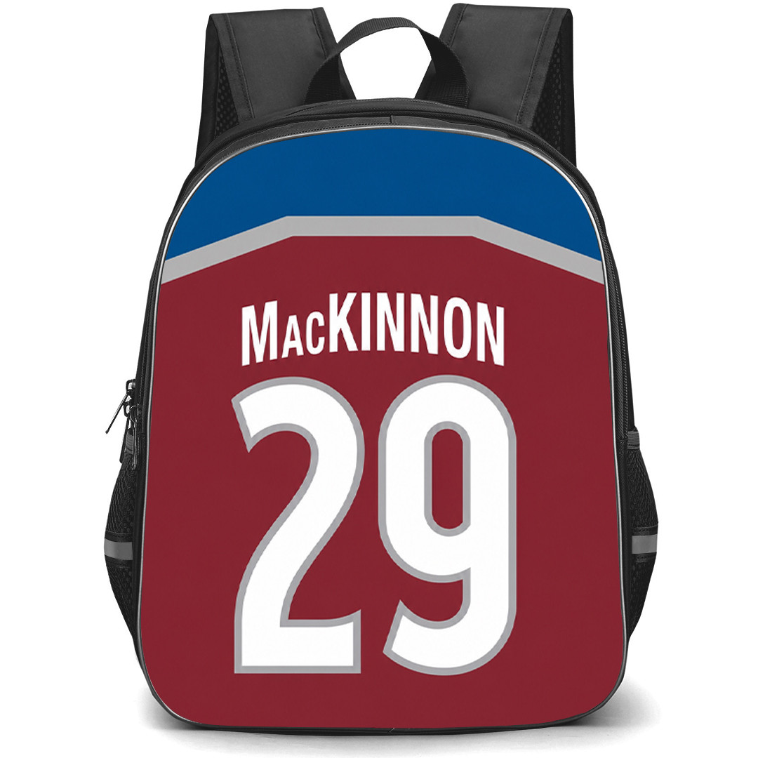NHL Nathan MacKinnon Backpack School Bag StudentPack - Nathan MacKinnon Colorado Avalanche Jersey Number 29 Minimalist Poster