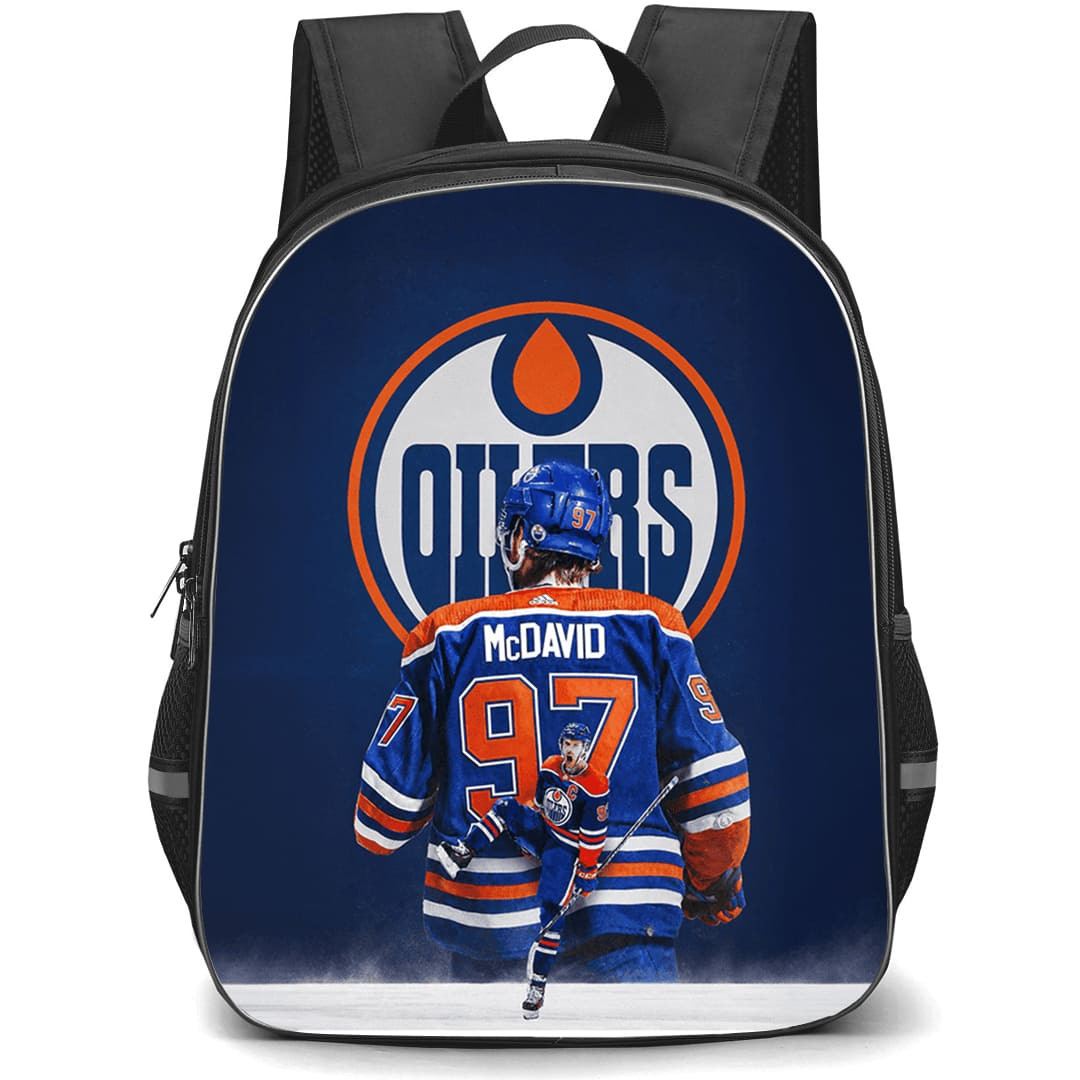 NHL Connor McDavid Backpack School Bag StudentPack - Connor McDavid 97 Edmonton Oilers Hockey Superstar Poster