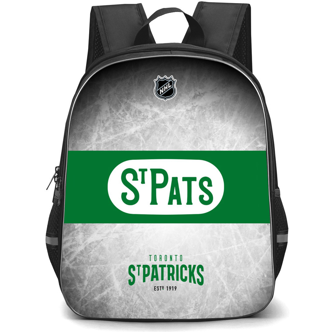 NHL Toronto St. Patricks Backpack StudentPack - Team Logo On Gray Background