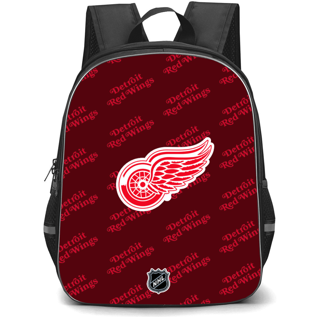 NHL Detroit Red Wings Backpack StudentPack - Detroit Red Wings Medley Monogram Wordmark