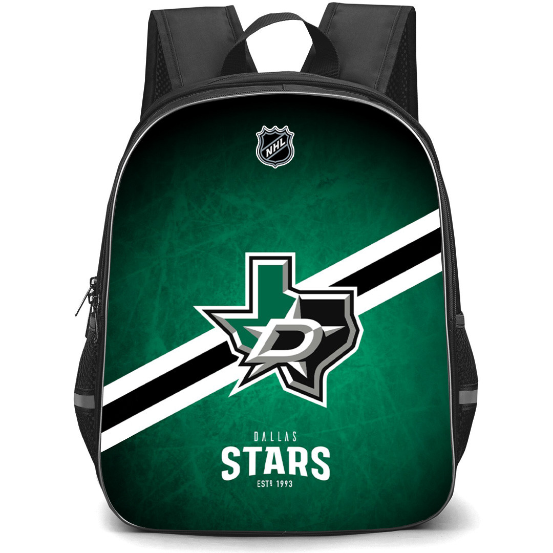 NHL Dallas Stars Backpack StudentPack - Team 2013 Logo Stripe On Green Background
