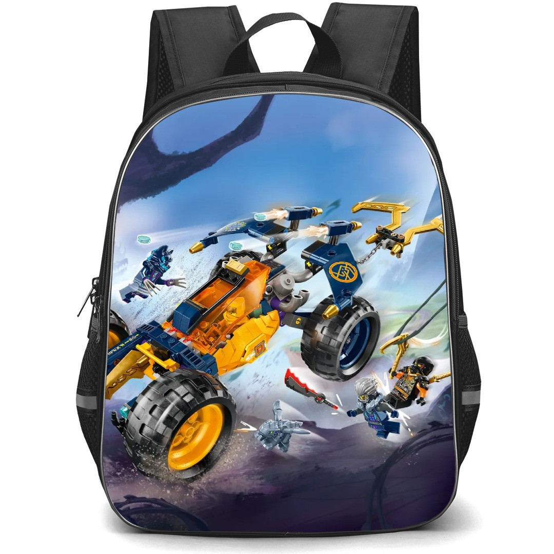 Ninjago Arin School Backpack StudentPack - Arin Riding Buggy Car Illustration