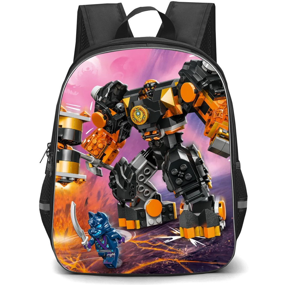 Ninjago Cole School Backpack StudentPack - Cole Elemental Earth Mech Illustration