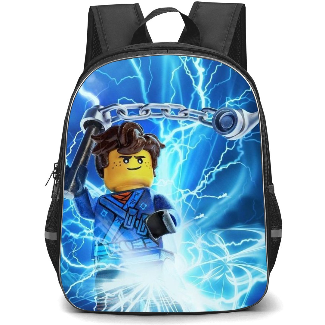 Ninjago Jay School Backpack StudentPack - Jay Portrait Lightning Background