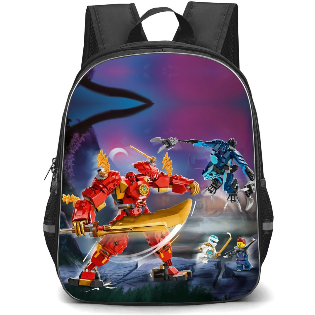 Ninjago Kai School Backpack StudentPack - Kai Elemental Fire Mech Fighting