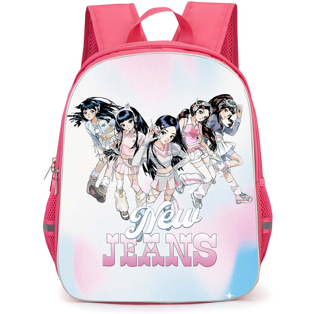 New Jeans Backpack StudentPack - New Jeans Member Anime Art Poster