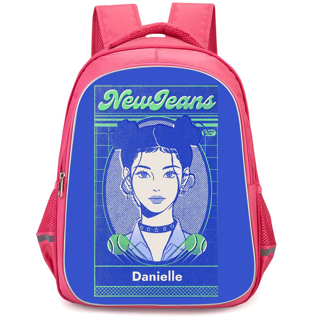 New Jeans Danielle Backpack StudentPack - Danielle ID Card Blue Art Poster