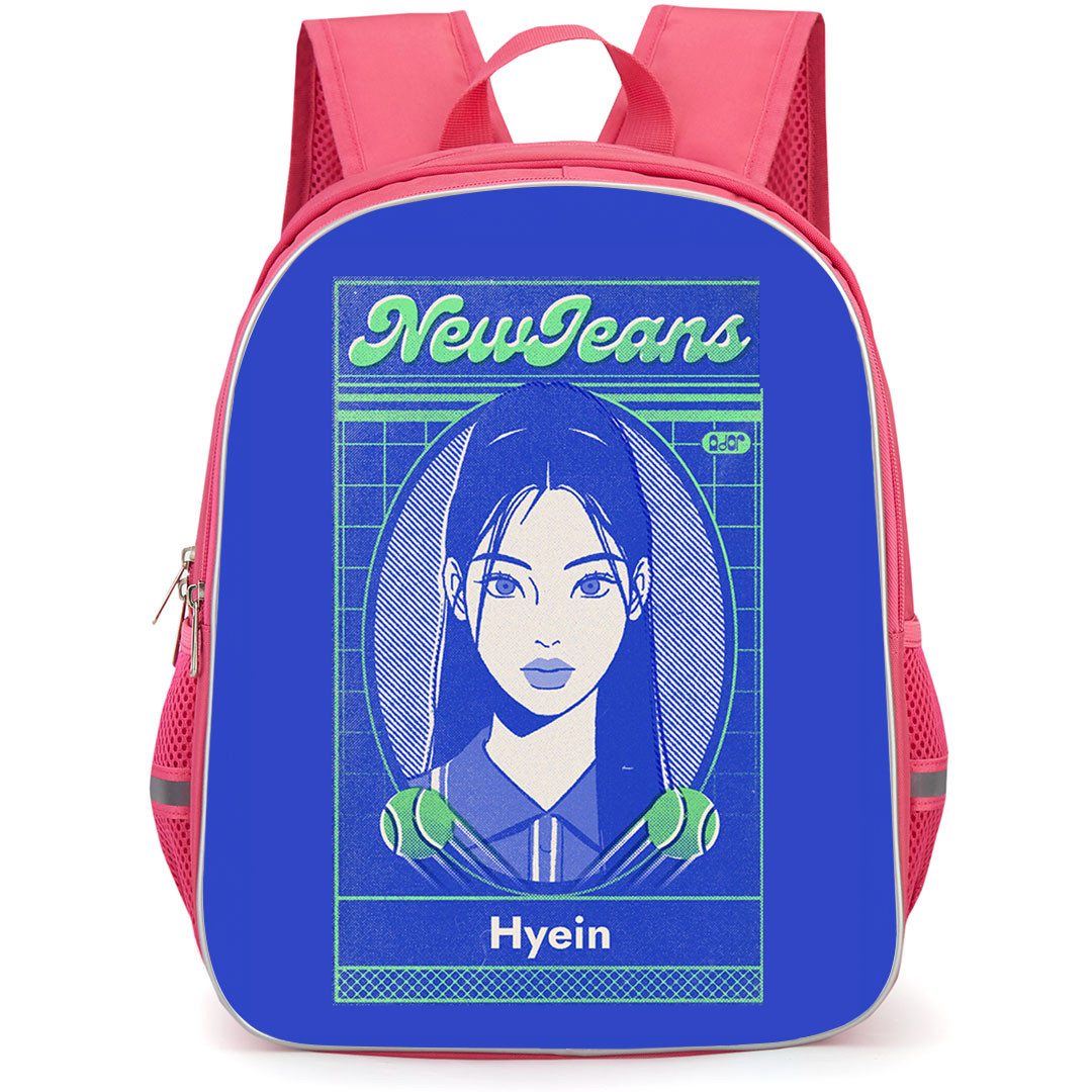 New Jeans Hyein Backpack StudentPack - Hyein ID Cart Blue Art Poster