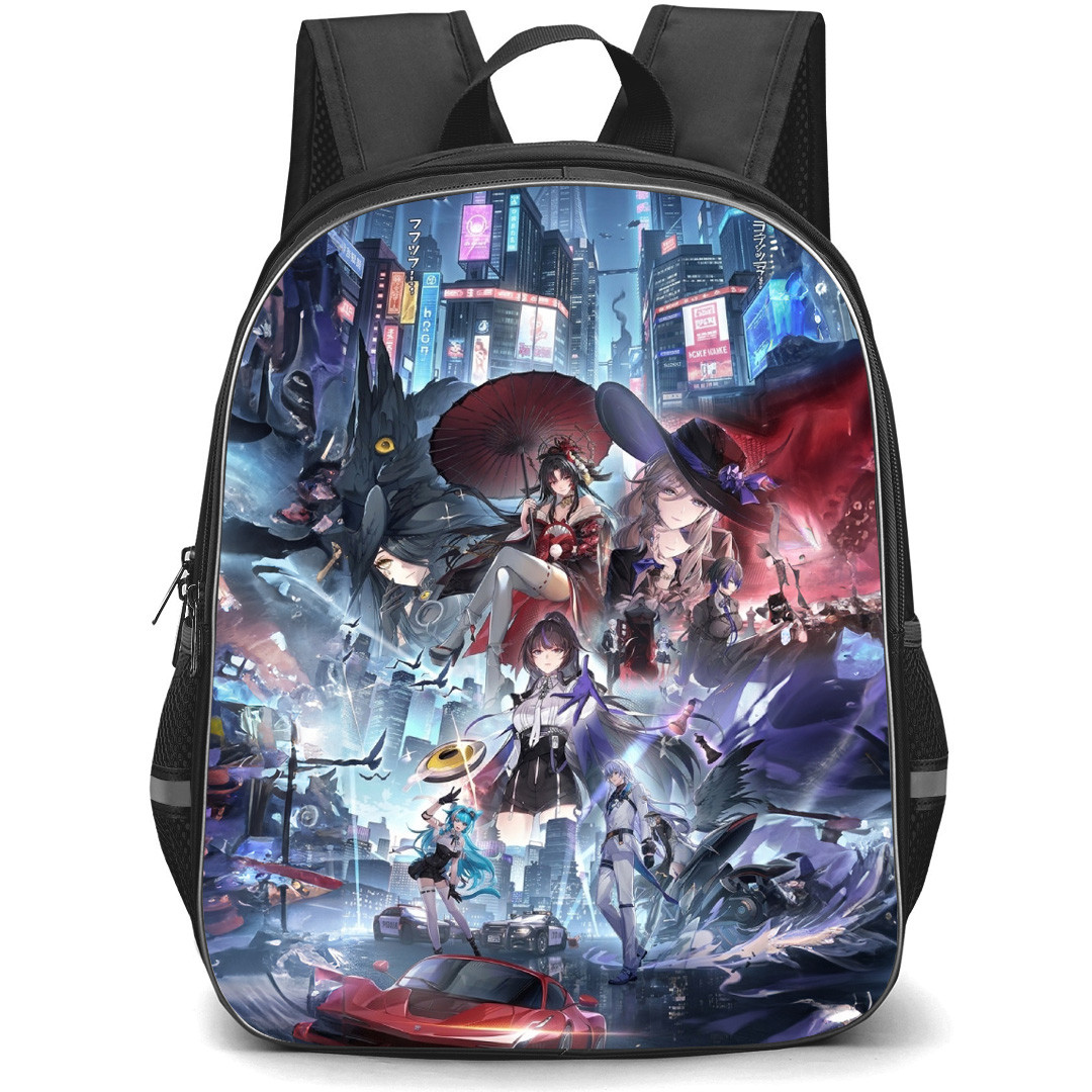 Neverness To Everness Backpack School Bag StudentPack - Neverness To Everness Characters Car City Poster