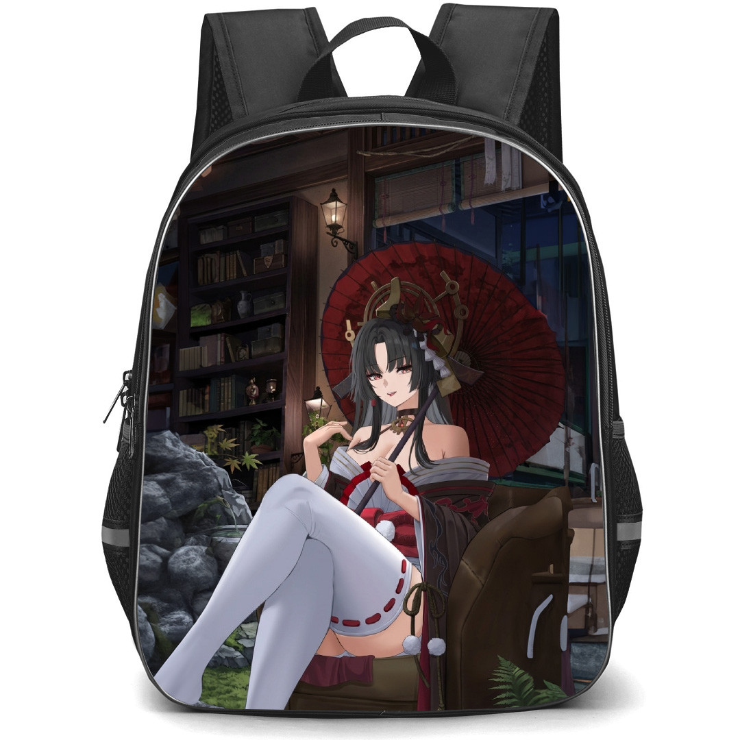 Neverness To Everness Hotori Backpack School Bag StudentPack - Hotori Umbrella Sitting Portrait Poster