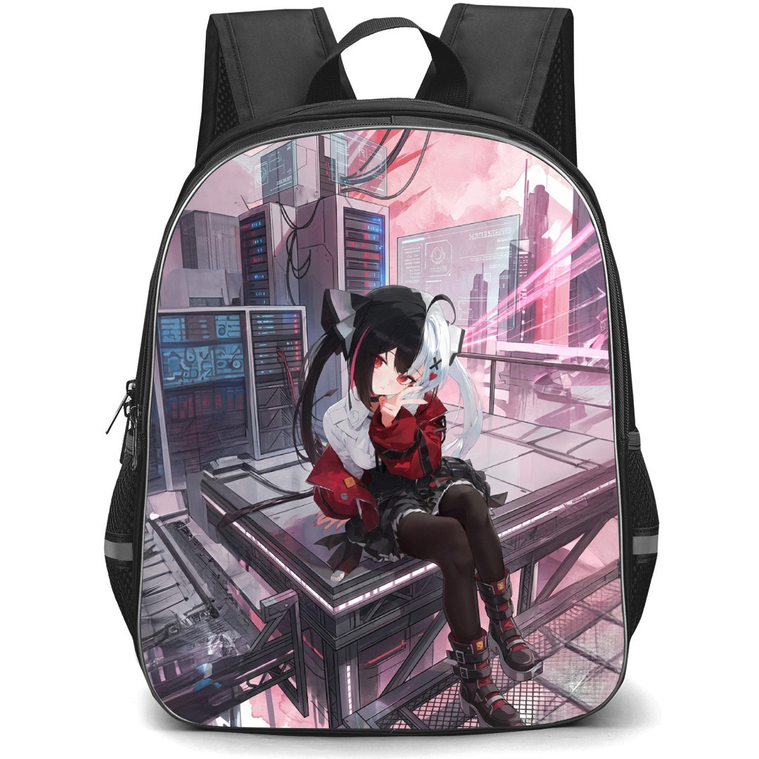 Neverness To Everness Lacrimosa Backpack School Bag StudentPack - Lacrimosa Sitting Wacky Portrait