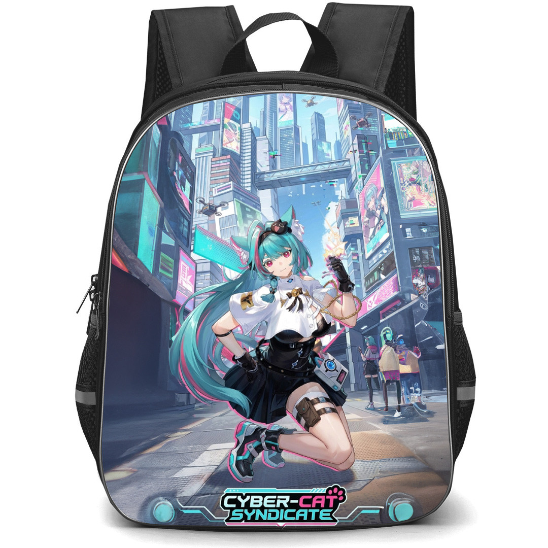Neverness To Everness Mint Backpack School Bag StudentPack - Mint Cyber Cat Syndicate Poster