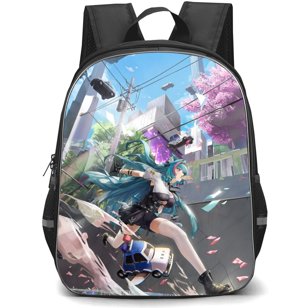Neverness To Everness Mint Backpack School Bag StudentPack - Mint Running Fierce Portrait