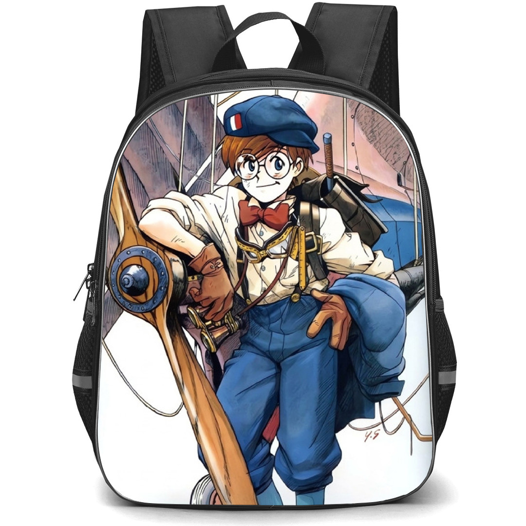 Nadia The Secret of Blue Water Jean Roque Raltique Backpack School Bag StudentPack - Jean Roque Raltique Fixing A Plane Portrait