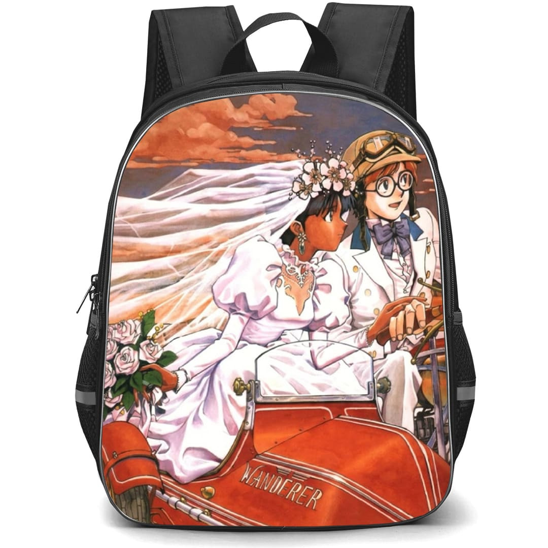 Nadia The Secret of Blue Water Backpack School Bag StudentPack - Jean Roque Raltique And Nadia La Arwall Wedding Portrait Poster