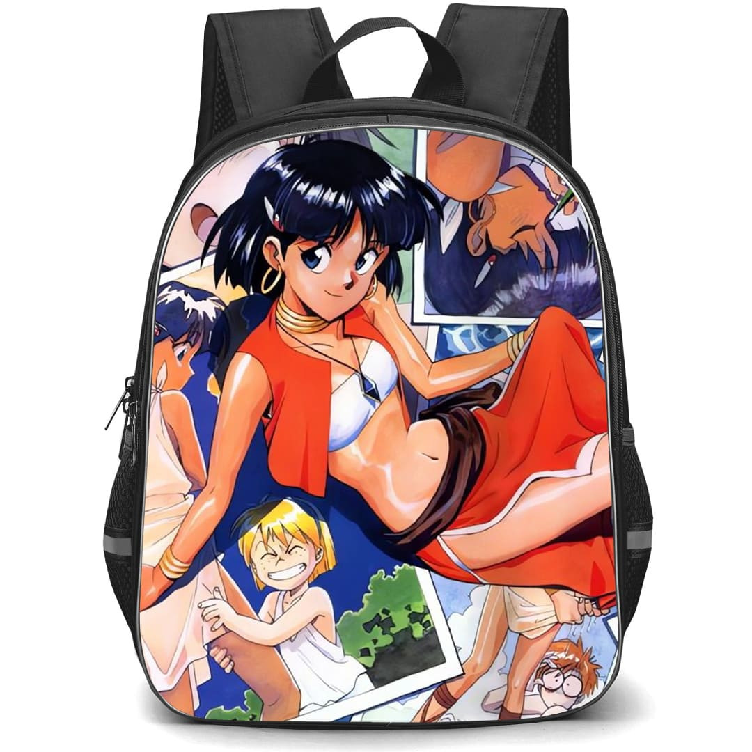 Nadia The Secret of Blue Water Nadia La Arwall Backpack School Bag StudentPack - Nadia La Arwall Laying Down Collage Background Portrait
