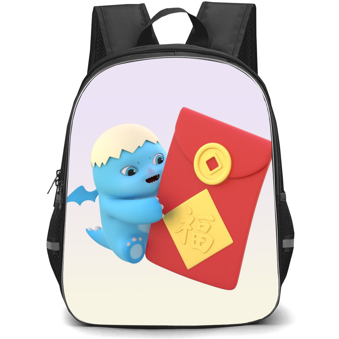 Nailoong Bomblong Backpack StudentPack - Bomblong Holding Red Envelop 3D Art Poster
