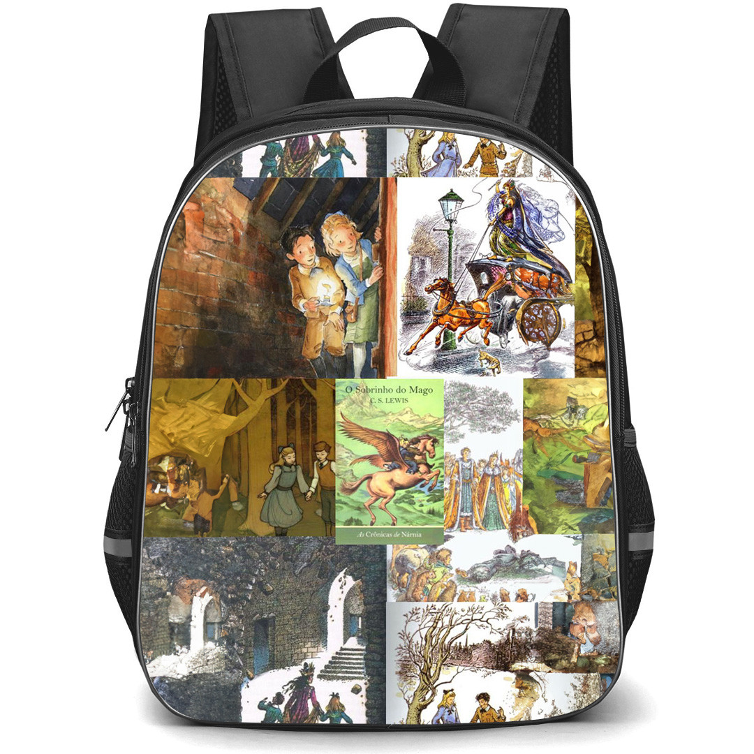 The Chronicles Of Narnia Backpack School Bag StudentPack - The Chronicles Of Narnia Classic Vintage Fantasy Collage Poster