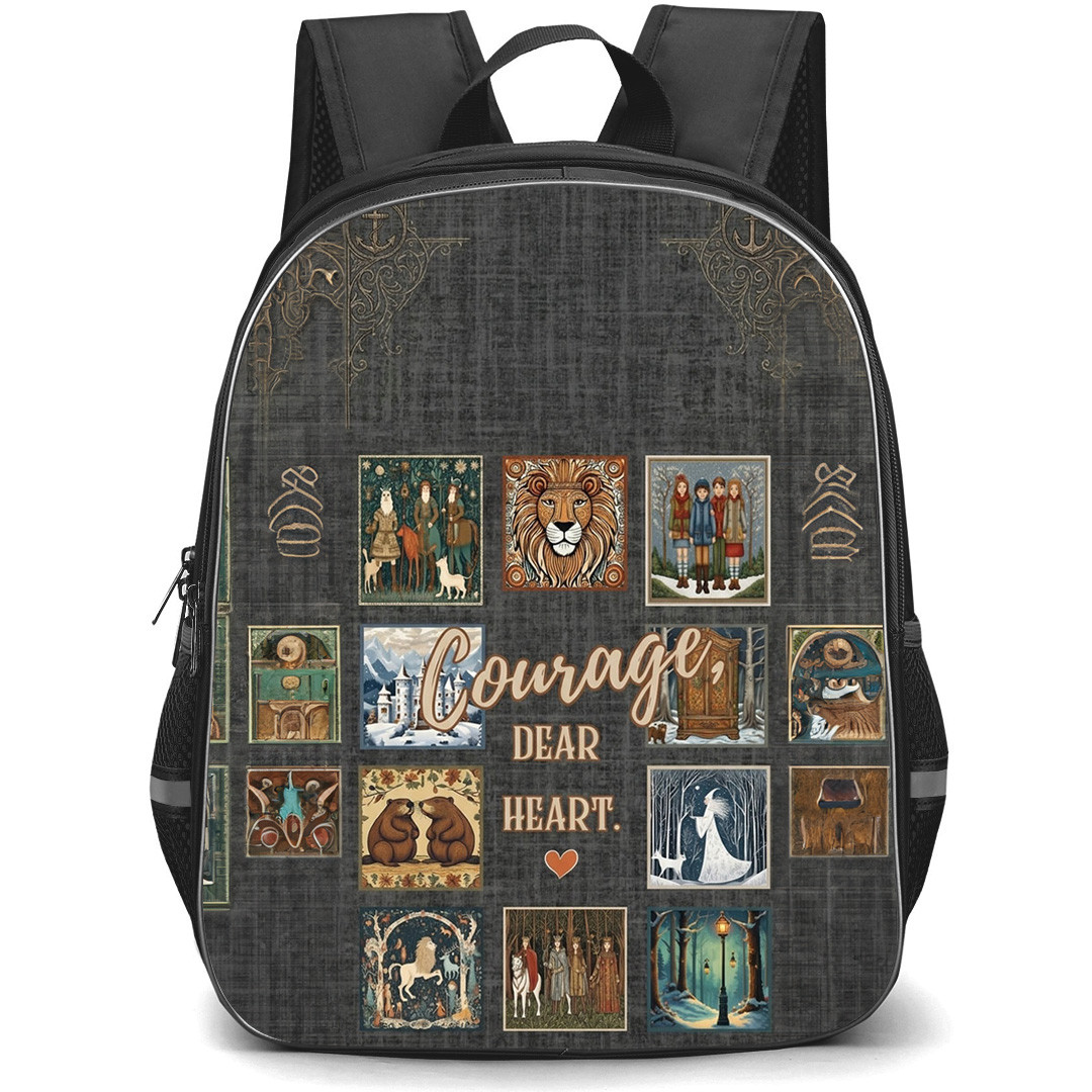 The Chronicles Of Narnia Backpack School Bag StudentPack - The Chronicles Of Narnia Courage Dear Heart Collage Poster