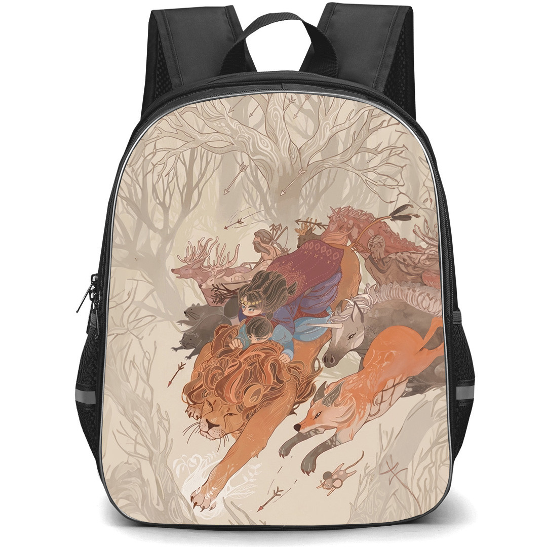 The Chronicles Of Narnia Backpack School Bag StudentPack - The Chronicles Of Narnia Magical Forest Battle Vintage Art Poster