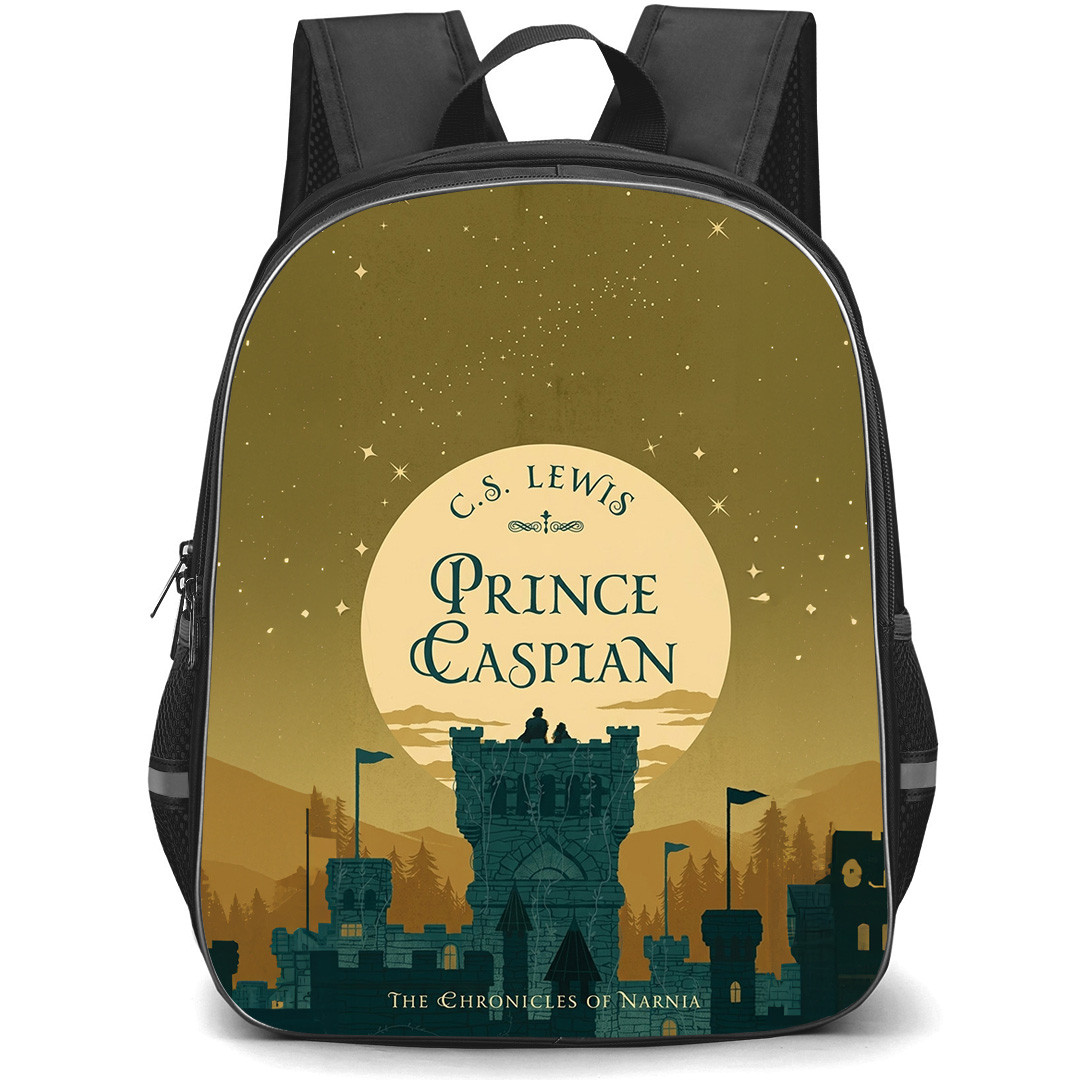 The Chronicles Of Narnia Prince Caspian Backpack School Bag StudentPack - Prince Caspian Vintage Castle Moon Poster