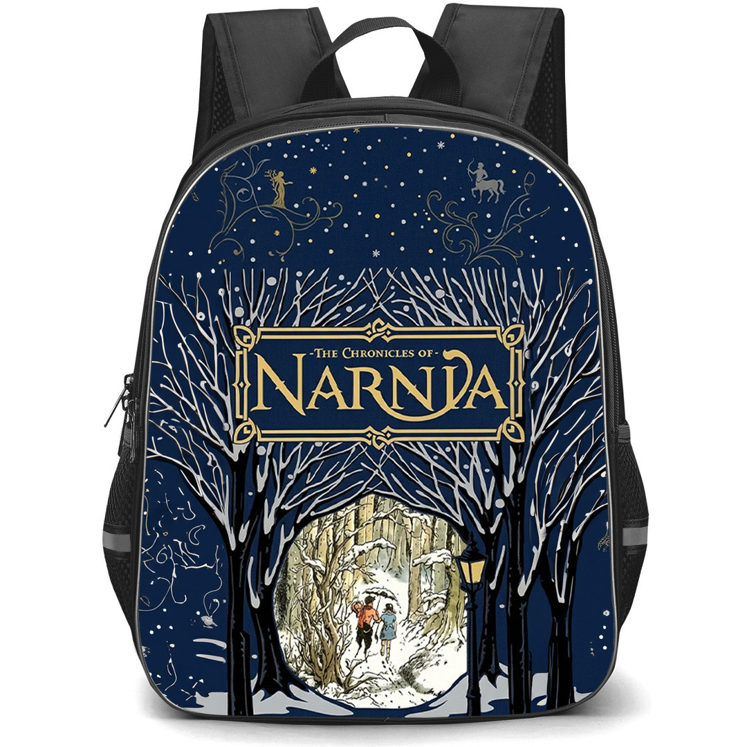 The Chronicles Of Narnia Backpack School Bag StudentPack - The Chronicles Of Narnia Snow Forest Lantern Classic Book Cover Poster