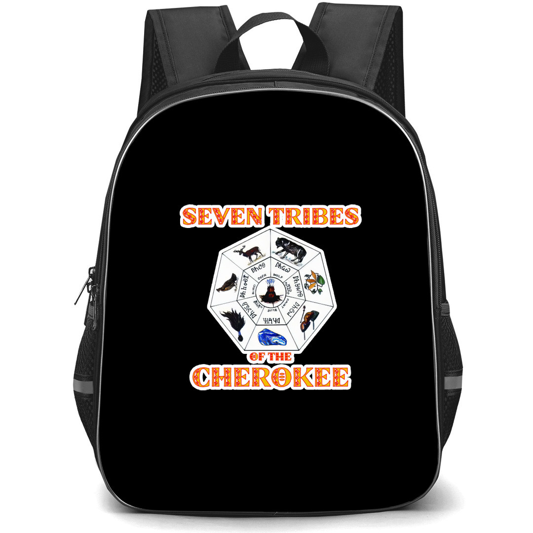 Native American Backpack School Bag StudentPack - Native American 7 Tribes Cherokee Sticker