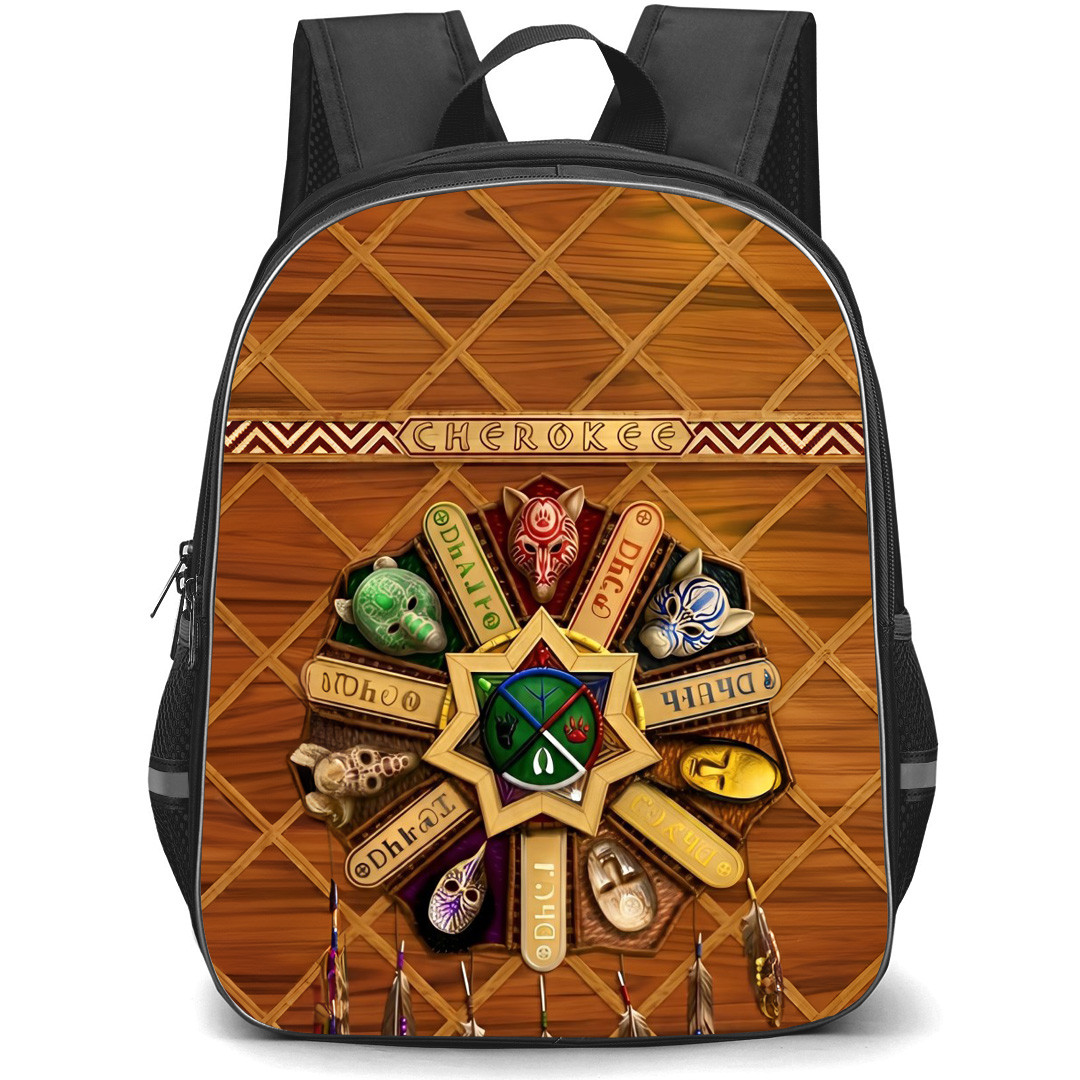Native American Cherokee Tribe Backpack School Bag StudentPack - Cherokee Tribe All Clan Poster