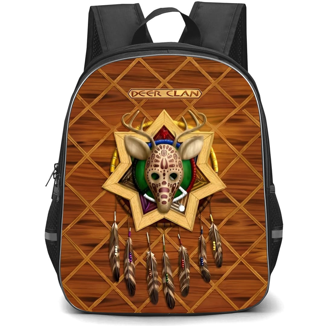 Native American Cherokee Tribe Backpack School Bag StudentPack - Cherokee Tribe Deer Clan Mask Poster