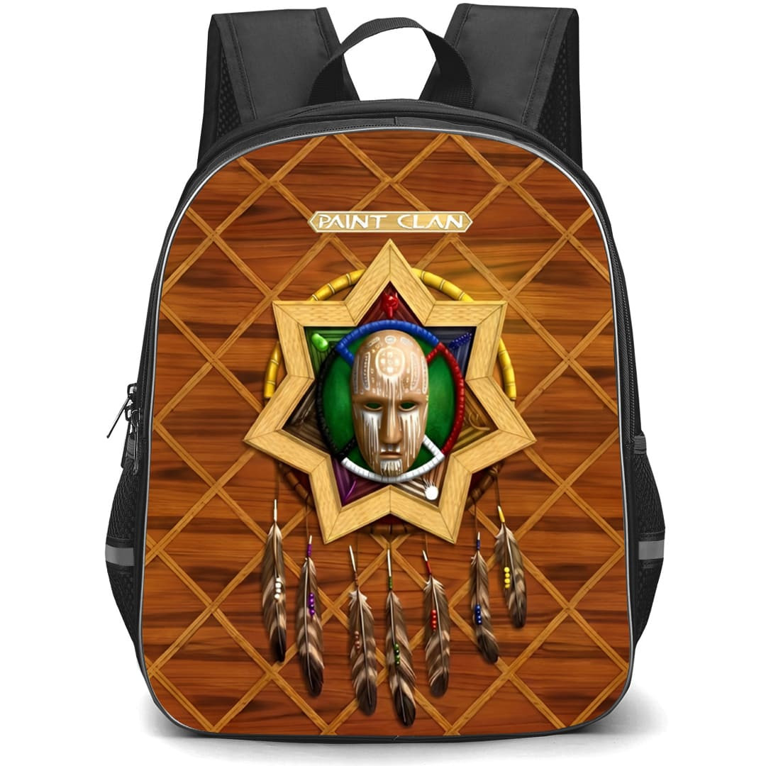 Native American Cherokee Tribe Backpack School Bag StudentPack - Cherokee Tribe Paint Clan Mask Poster
