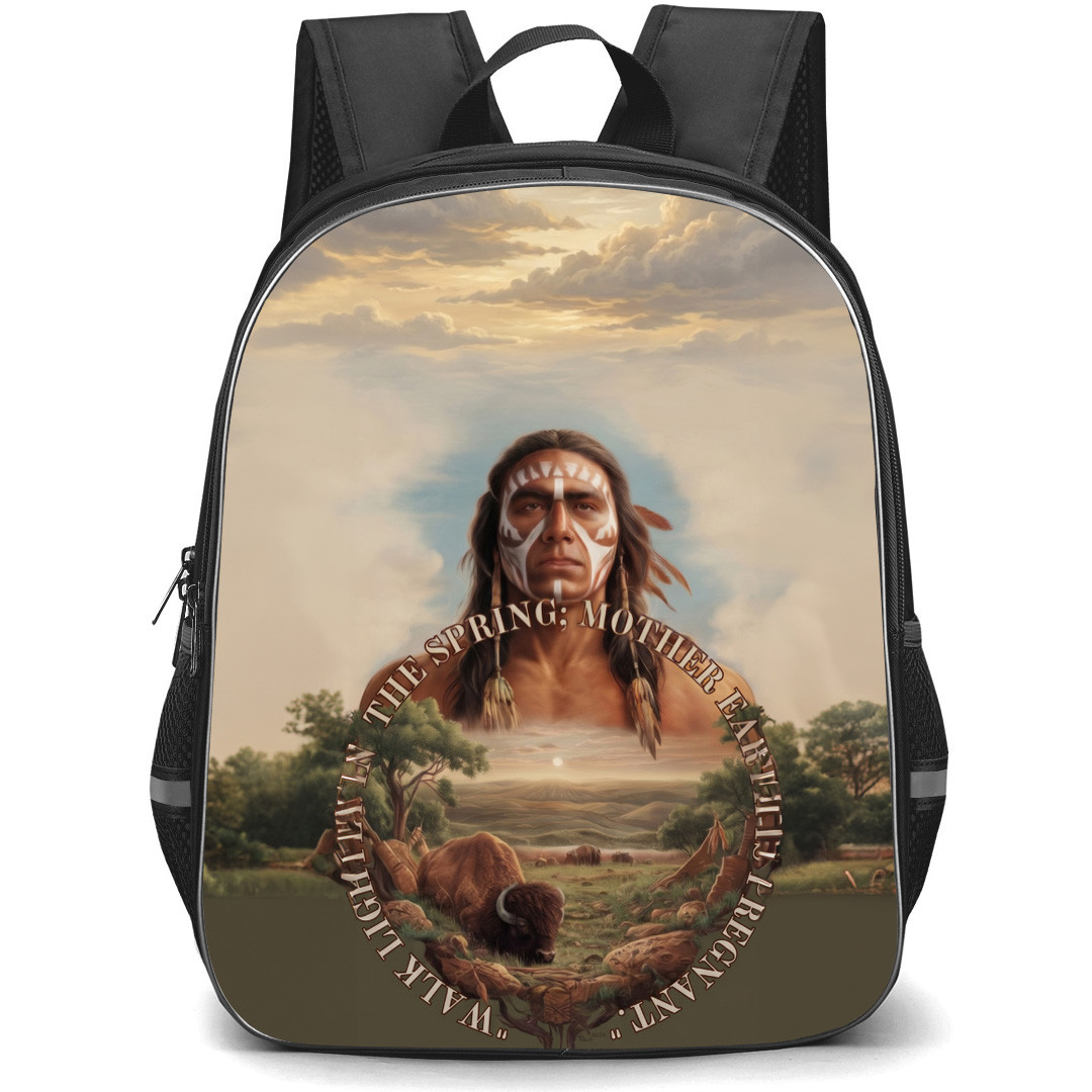 Native American Backpack School Bag StudentPack - Native American Mother Earth Is Pregnant Poster