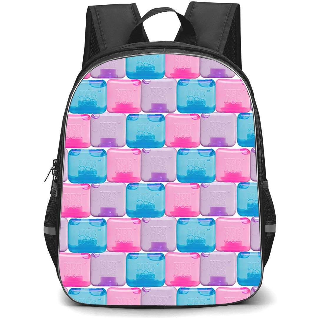 NeeDoh Backpack School Bag StudentPack - NeeDoh Jelly Cube Pastel Pattern Poster