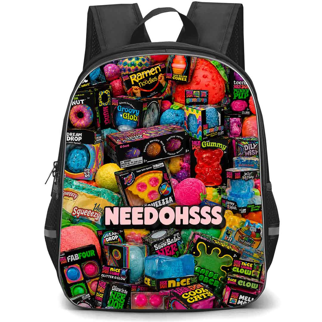 NeeDoh Backpack School Bag StudentPack - NeeDoh Ultimate Squishy Toy Collage Poster