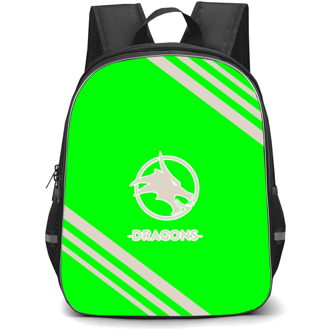 Cardiff Dragons Backpack School Bag StudentPack - Large Logo With Stripe