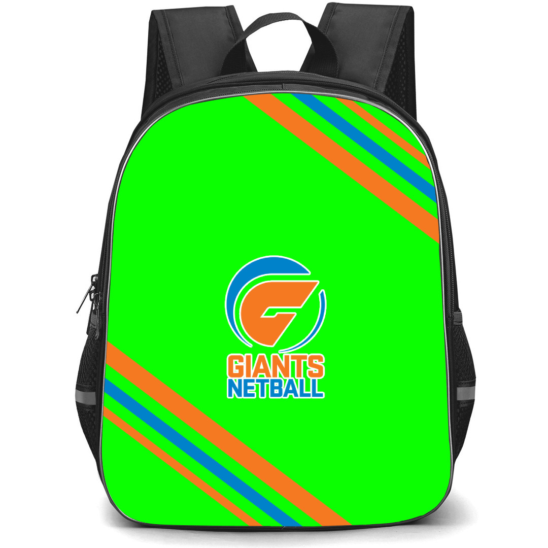 Giants Netball Backpack School Bag StudentPack - Large Logo With Stripe