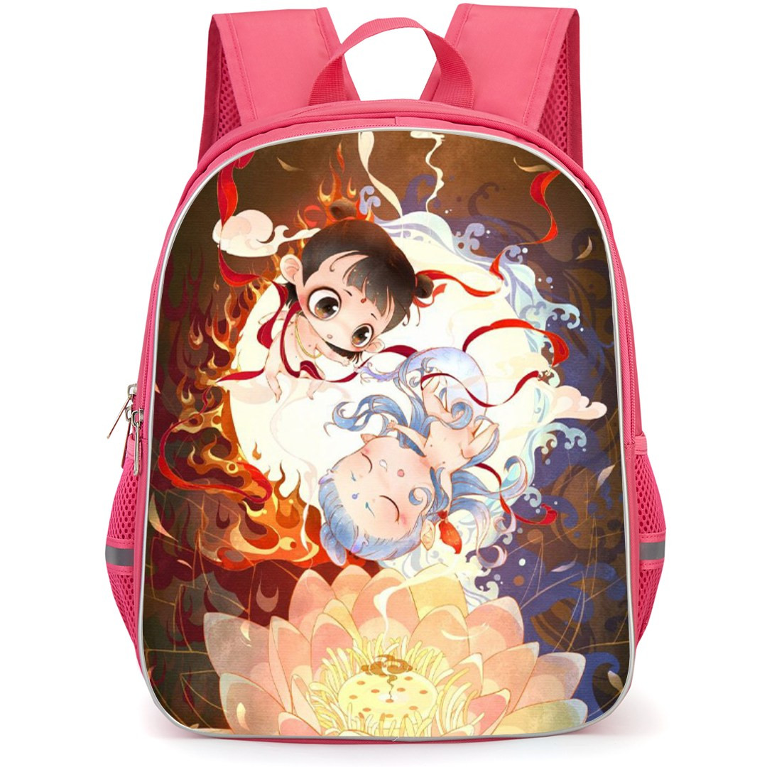 Ne Zha Backpack StudentPack - Ne Zha And Ao Bing China Avatar On Red Background