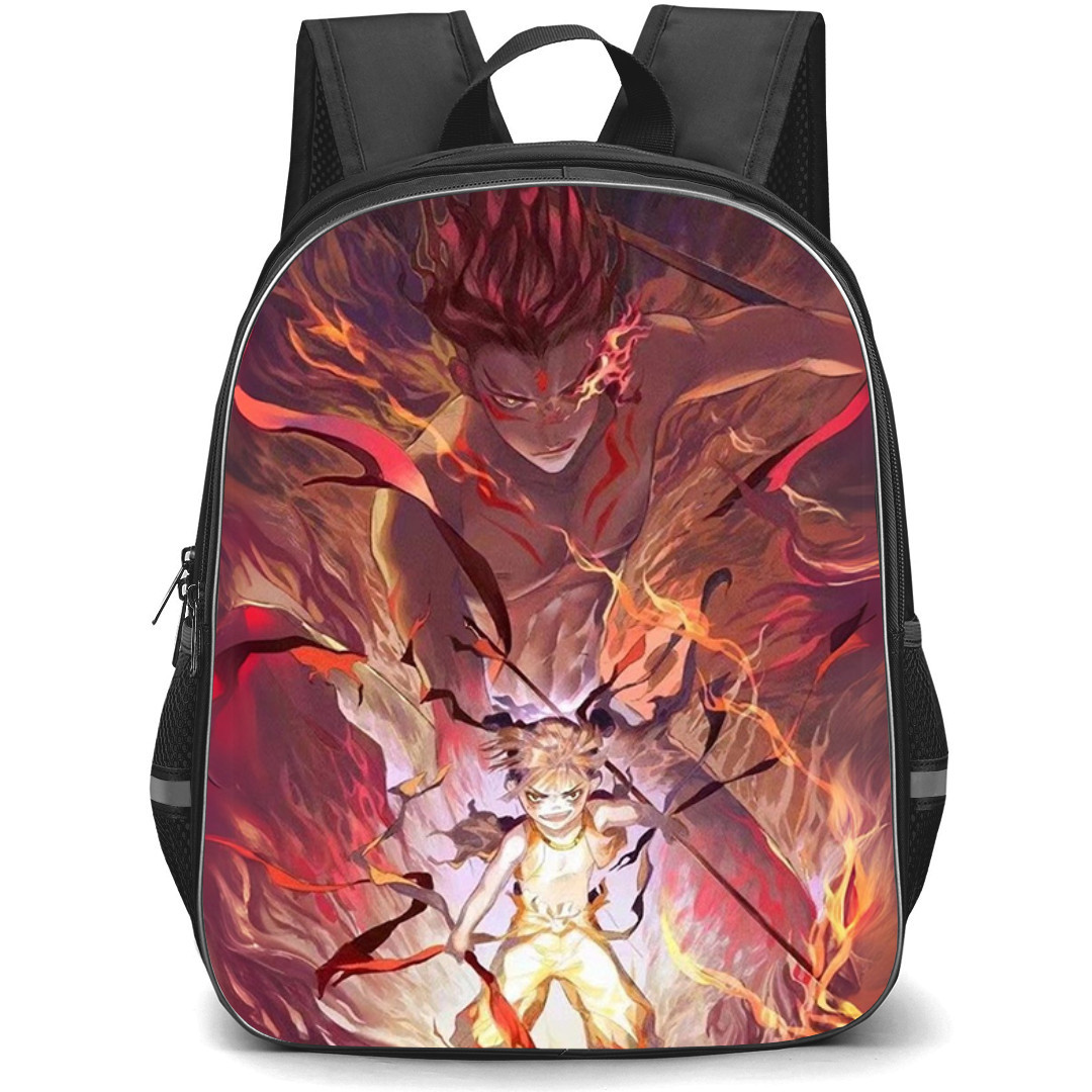 Ne Zha Ao Bing Backpack StudentPack - Ao Bing Sitting Anime Art Illustration Poster