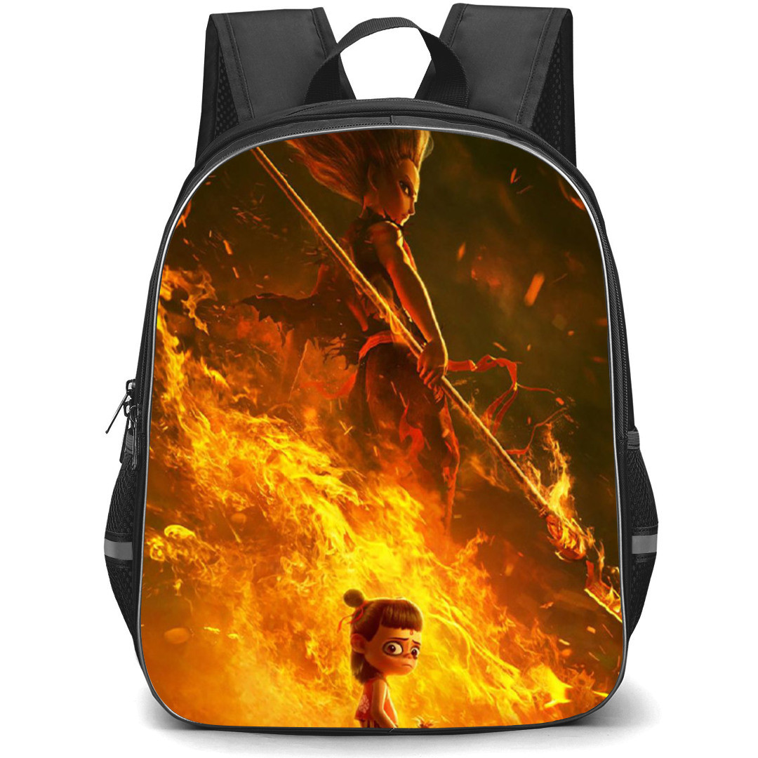 Ne Zha Backpack StudentPack - Ne Zha The Devil Child Comes Into The World Illustration Art Poster