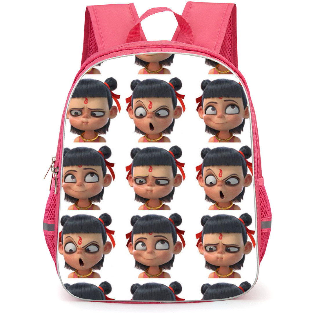 Ne Zha Backpack StudentPack - Ne Zha The Devil Child Standing Infront Of Fire Poster
